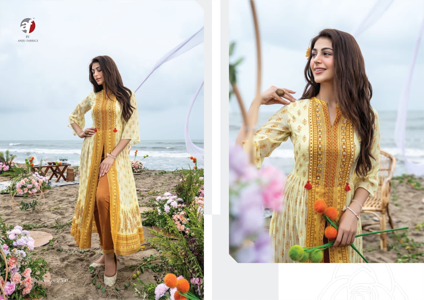 Breezy New Exclusive Party Wear Stylish Designer Kurti With Bottom Collection